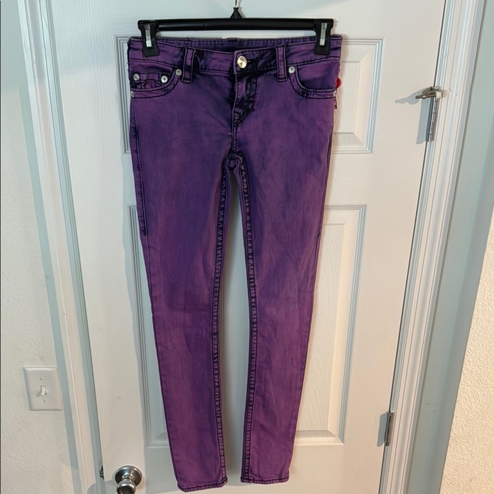 True Religion Purple Skinny Jeans